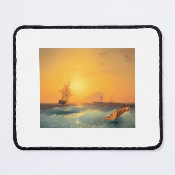 Item preview, American Shipping Off The Rock Of Gibraltar (1873) - Ivan Aivazovsky designed and sold by Garstshop.
