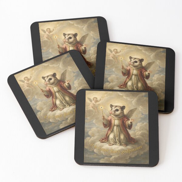 Item preview, It Is I Your Fairy Godpossum Quirky Opossum Humor designed and sold by Redgiant87x.