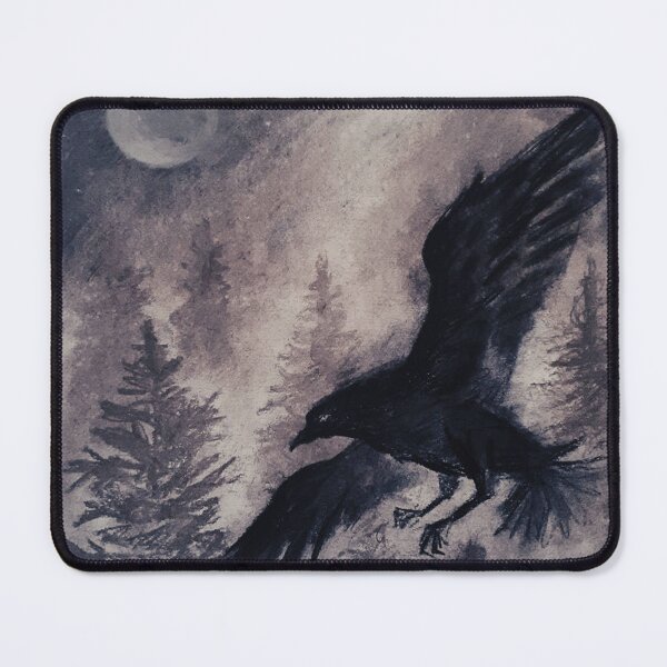Item preview, Dark Raven Soaring Through Moonlit Pines designed and sold by JanekaBobbitt.