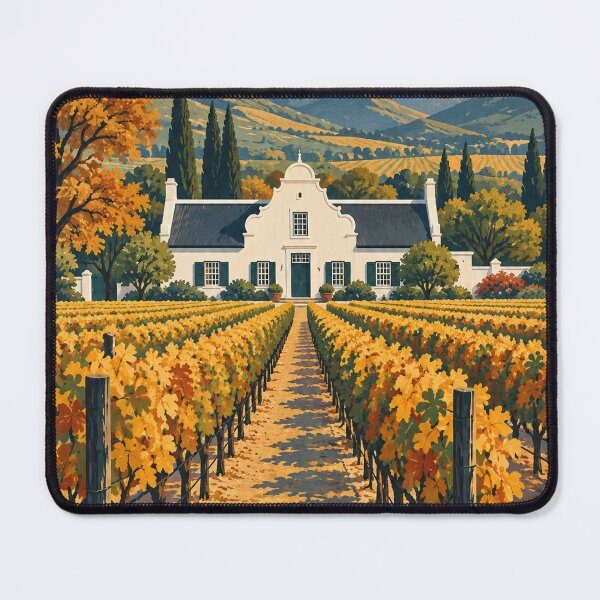 Item preview, Franschhoek South Africa Travel Souvenir - Midcentury Painted Art designed and sold by VisualArtsOasis.