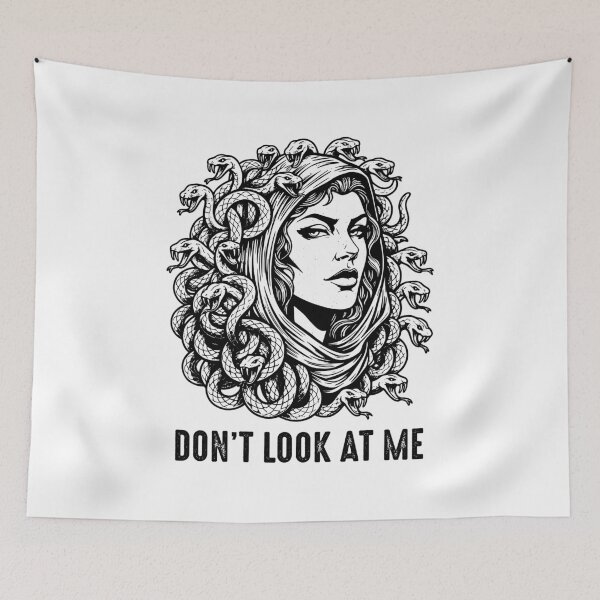 Item preview, Don't Look At Me - Funny Medusa Mythology designed and sold by gunaone-design.