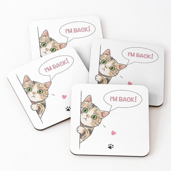 Item preview, I'm Back Funny Cat – Cute Playful Cat Character designed and sold by NongKhaoYai.