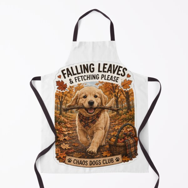 Item preview, Falling Leaves and Fetching Please Golden Retriever Design | Chaos Dogs Club designed and sold by DailyStruggleCo.