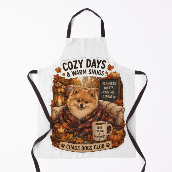 Item preview, Cozy Days and Warm Snugs Pomeranian Design | Chaos Dogs Club Autumn Blanket designed and sold by DailyStruggleCo.