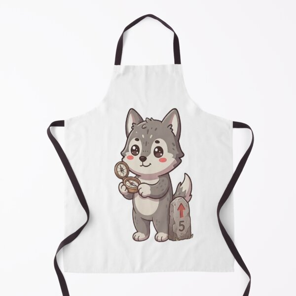 Item preview, Cute Wolf Holding Compass Milestone designed and sold by Ella_Sketch.