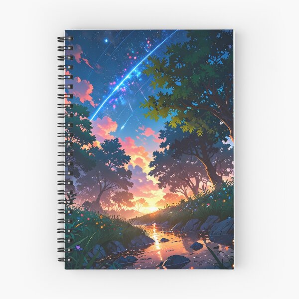 Item preview, Anime Meteor Shower Sunset River designed and sold by Jo Art.