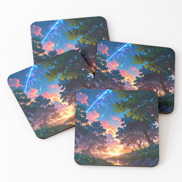 Item preview, Anime Meteor Shower Sunset River designed and sold by Jo Art.