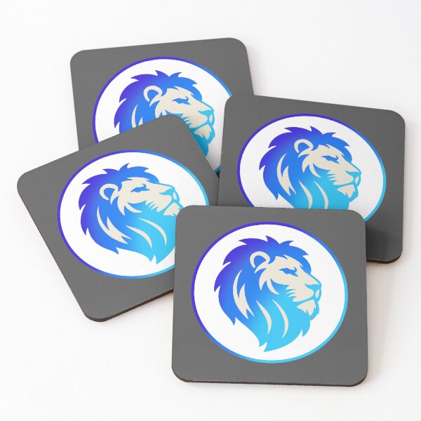 Item preview, Blue Gradient Lion Head Silhouette designed and sold by AmbientArtCo.