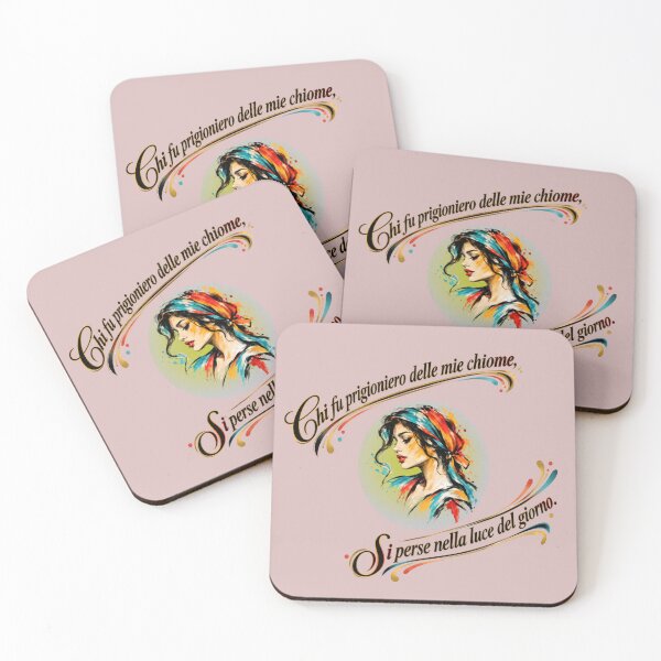 Item preview, Prigionieri dei miei ricci – Italian Poetic Woman Art designed and sold by The Kawaii Forge.