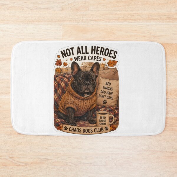 Item preview, Not All Heroes Wear Capes French Bulldog Design | Chaos Dogs Club Cozy Sweater designed and sold by DailyStruggleCo.