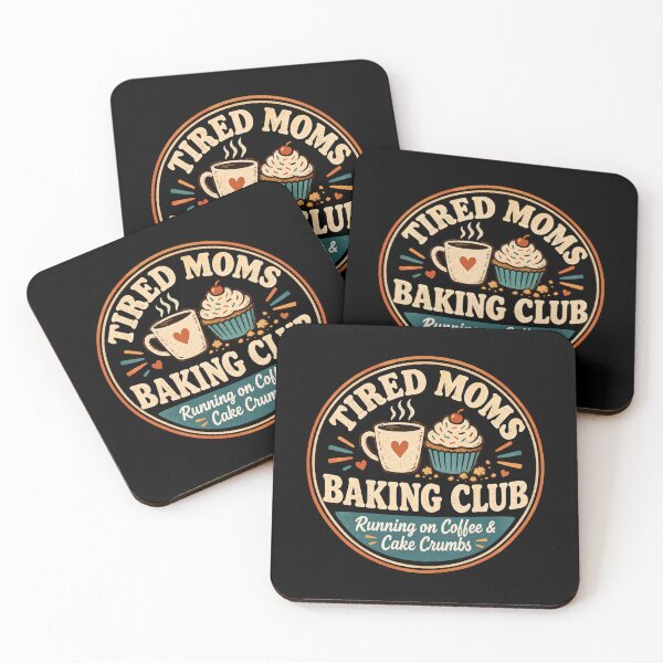Item preview, Tired Moms Baking Club Running on Coffee and Cake Crumbs designed and sold by DemureArtsy.