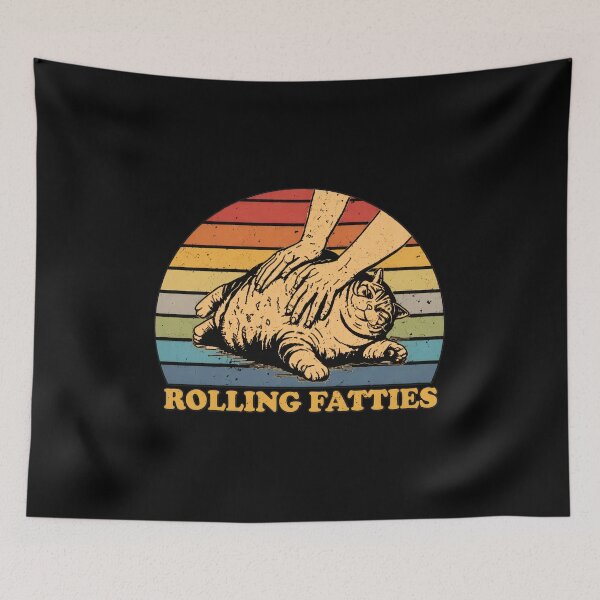 Item preview, Rolling Fatties Vintage Sunset Cat Massage Art designed and sold by GiaoCalonas.