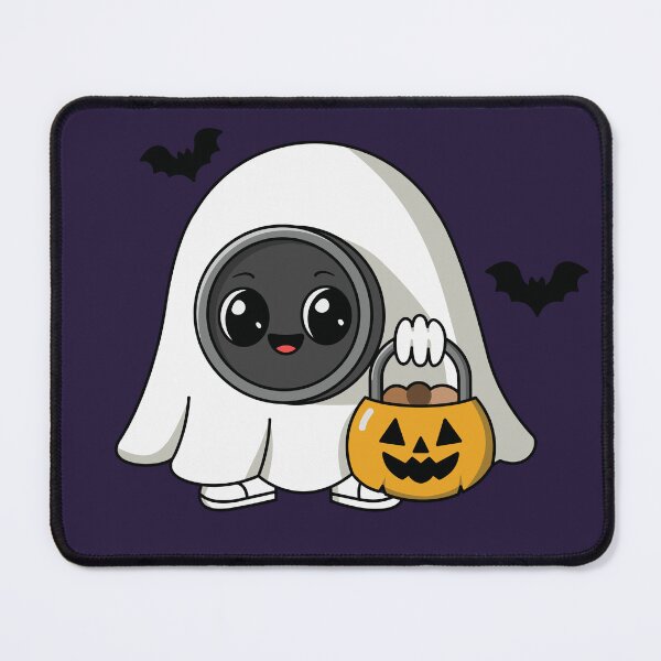 Item preview, Cute Halloween Ghost with Pumpkin – Spooky Kawaii Halloween Art designed and sold by RaunakDutta.