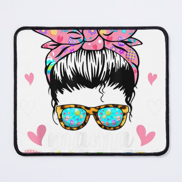 Item preview, Funny Mama Bunny Plaid Leopard Messy Bun Happy Easter Day designed and sold by Stungmans.