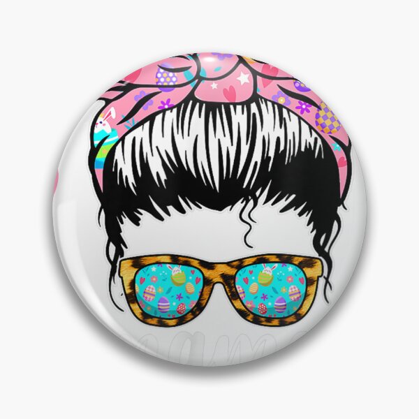 Item preview, Funny Mama Bunny Plaid Leopard Messy Bun Happy Easter Day designed and sold by Stungmans.