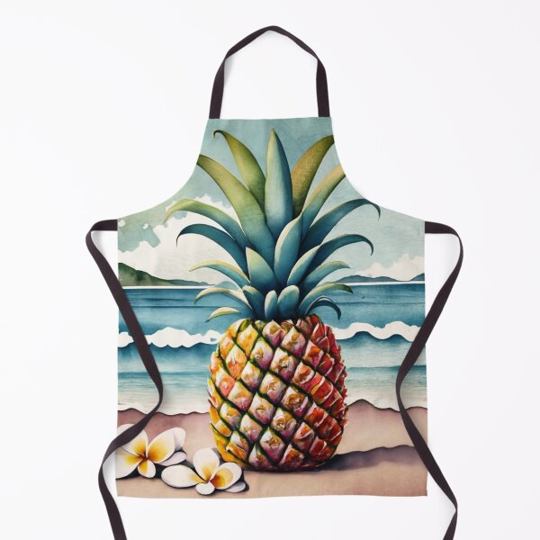 Item preview, Pineapple and Plumeria Beachscape designed and sold by BeachWhisper.