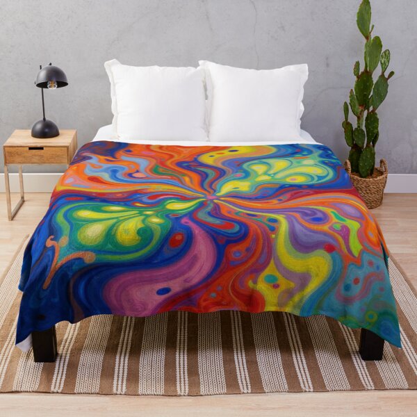 Item preview, Psychedelic Color Swirl inspired by Peter Max in vibrant abstract digital motion designed and sold by FotoworldEdel.
