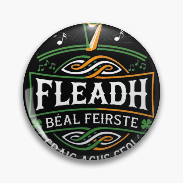 Item preview, Fleadhs Béals Feirstes Irish Music Harp Shamrock designed and sold by TinaFangcao.