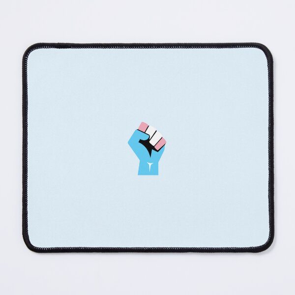 Item preview, raised trans fist designed and sold by DeltaQuadrant.