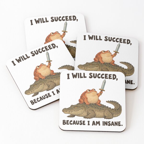 Item preview, I WILL SUCCEED, BECAUSE I AM INSANE designed and sold by bobcatmarty.