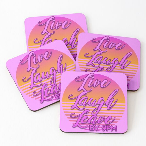 Item preview, Live Laugh Leave By 9PM - Funny Introvert Pink Neon Typography designed and sold by Silly Goose Party.