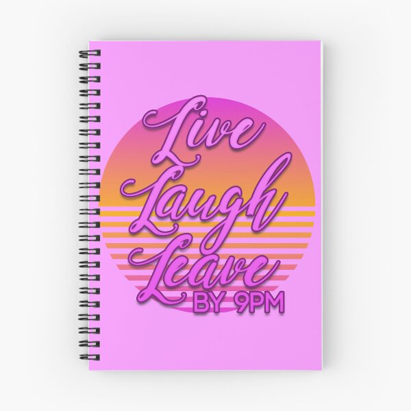 Item preview, Live Laugh Leave By 9PM - Funny Introvert Pink Neon Typography designed and sold by Silly Goose Party.