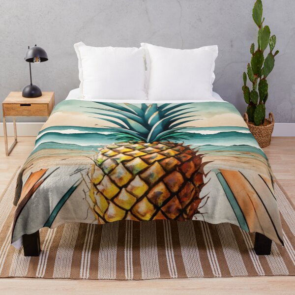 Item preview, Pineapple on Striped Beach Boardwalk designed and sold by BeachWhisper.