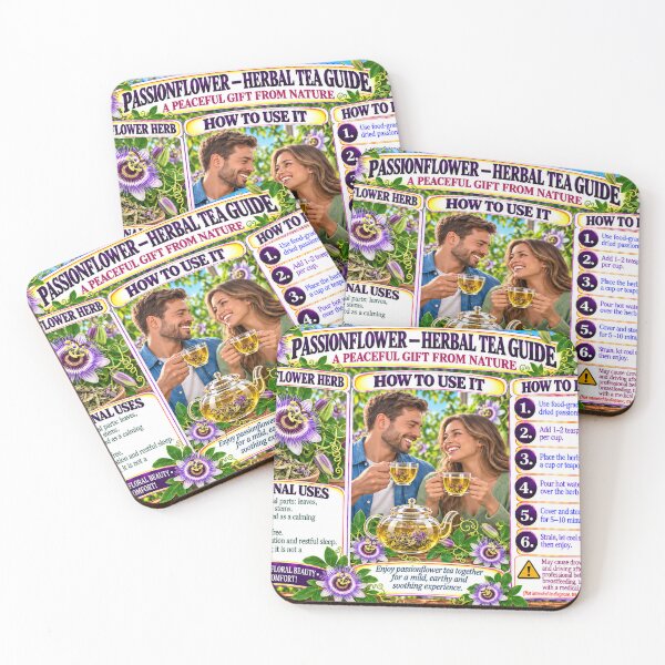 Item preview, Passionflower Herbal Tea Preparation Guide designed and sold by New Wave Artworks & Odds &Ends.