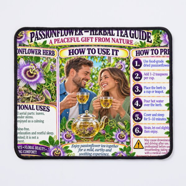Item preview, Passionflower Herbal Tea Preparation Guide designed and sold by New Wave Artworks & Odds &Ends.