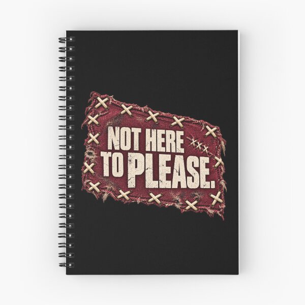 Item preview, Not Here to Please – Stitched Burgundy Patch Streetwear designed and sold by Anyshca.
