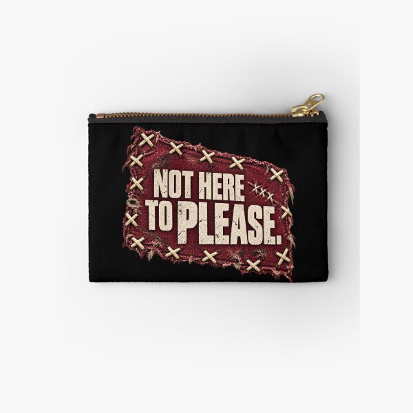 Item preview, Not Here to Please – Stitched Burgundy Patch Streetwear designed and sold by Anyshca.