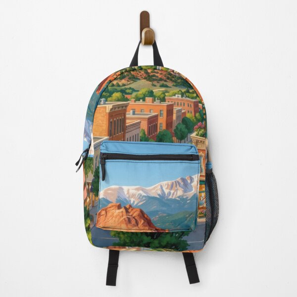Item preview, Garden of the Gods Gallery Street Charming Mountain Town Scene designed and sold by Rocky Mountain Artistry.