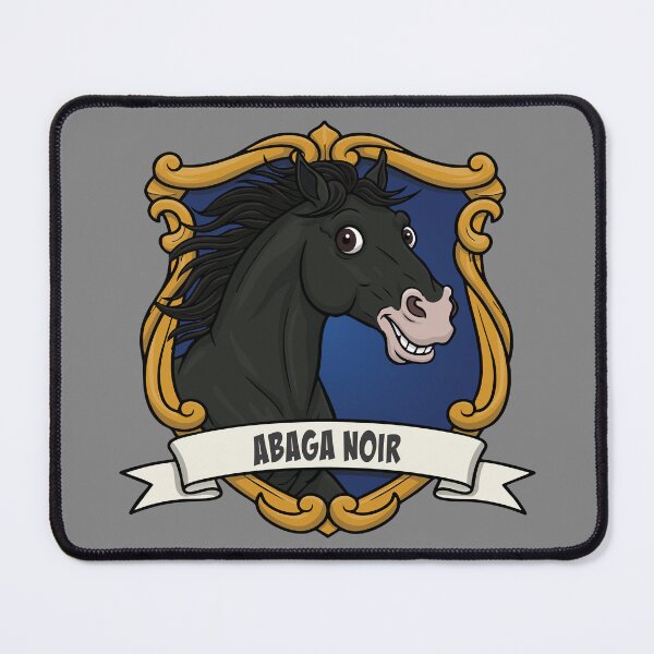 Item preview, The caricature of the Black Abaga horse in a coat of arms designed and sold by Cheval-de-coeur.