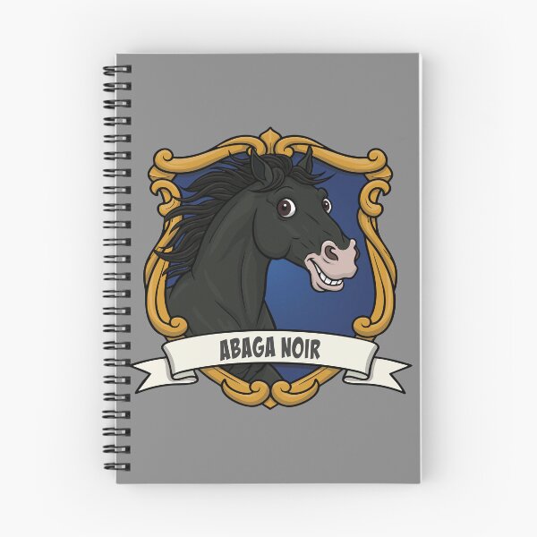 Item preview, The caricature of the Black Abaga horse in a coat of arms designed and sold by Cheval-de-coeur.
