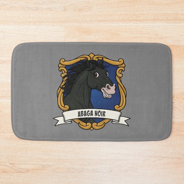Item preview, The caricature of the Black Abaga horse in a coat of arms designed and sold by Cheval-de-coeur.