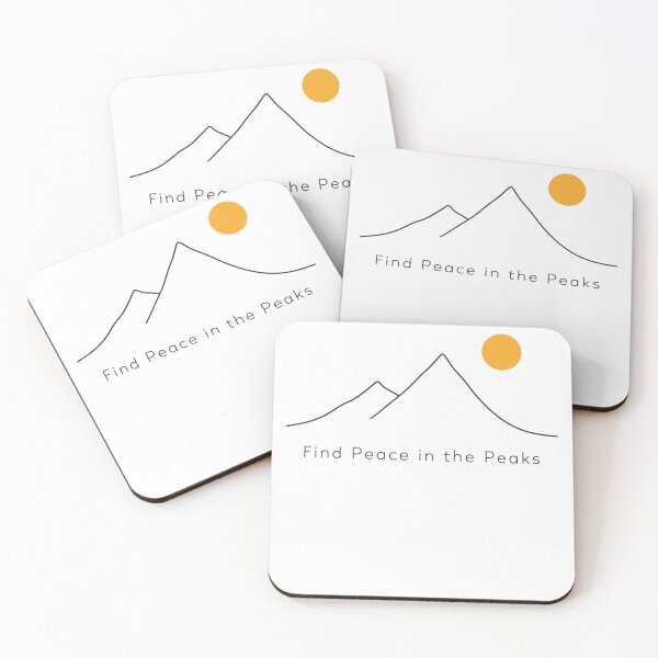 Item preview, Find Peace in the Peaks Minimal Mountain Sunset designed and sold by bobcatmarty.