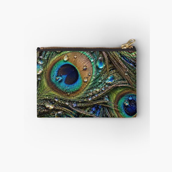 Item preview, Peacock Feather Dewdrops – Iridescent Plumage designed and sold by GSizzle1.