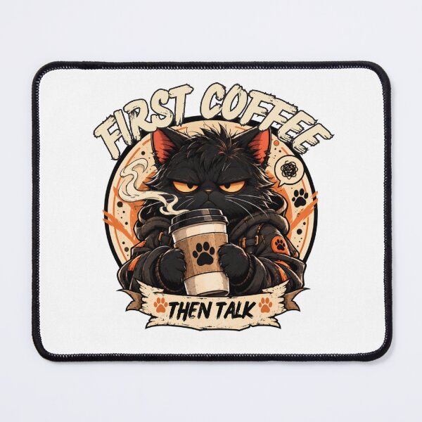 Item preview, Grumpy Black Cat Coffee Lover designed and sold by WelLarsDigitals.
