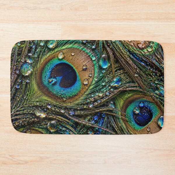 Item preview, Peacock Feather Dewdrops – Iridescent Plumage designed and sold by GSizzle1.