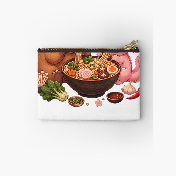 Item preview, Kawaii Capybara and Axolotl Ramen Feast designed and sold by Artbyrome.