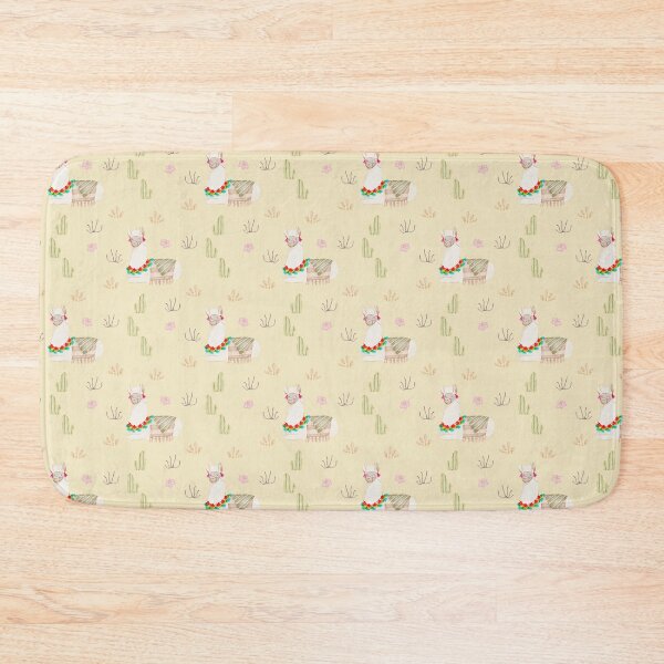 Item preview, Cute Watercolor Resting Llama with Flowers Cream Pattern designed and sold by svitlaarty.