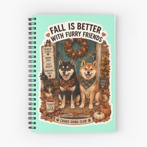 Item preview, Fall Is Better with Furry Friends Shiba Inu Design | Chaos Shiba Club Autumn designed and sold by DailyStruggleCo.