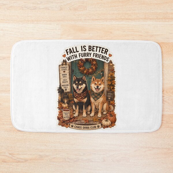 Item preview, Fall Is Better with Furry Friends Shiba Inu Design | Chaos Shiba Club Autumn designed and sold by DailyStruggleCo.