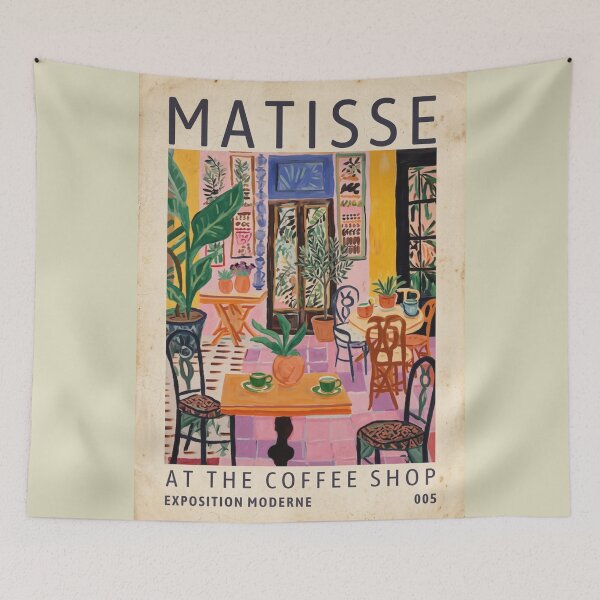 Item preview, Henri Matisse At The Coffee Shop Authentic Vintage Fine Art Print New York designed and sold by Cool Robot Bro..