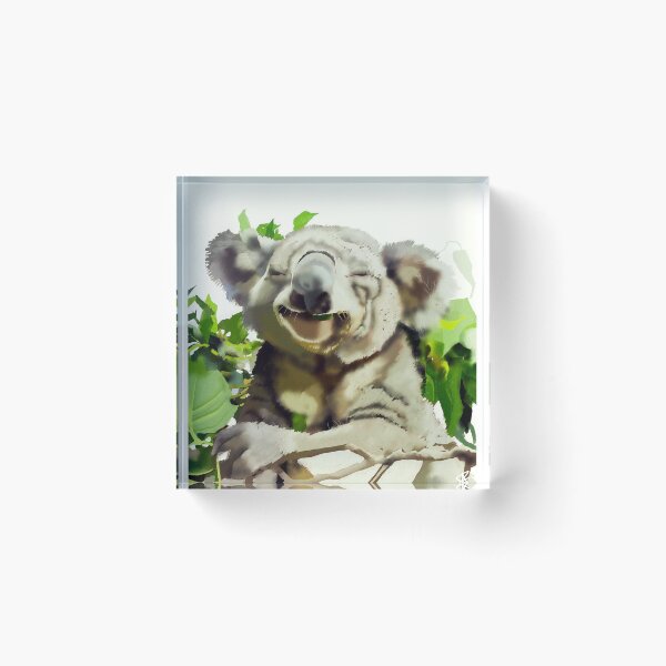Item preview, Joyful Koala Chewing Eucalyptus Leaf designed and sold by JanekaBobbitt.
