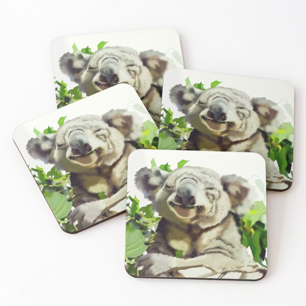 Item preview, Joyful Koala Chewing Eucalyptus Leaf designed and sold by JanekaBobbitt.