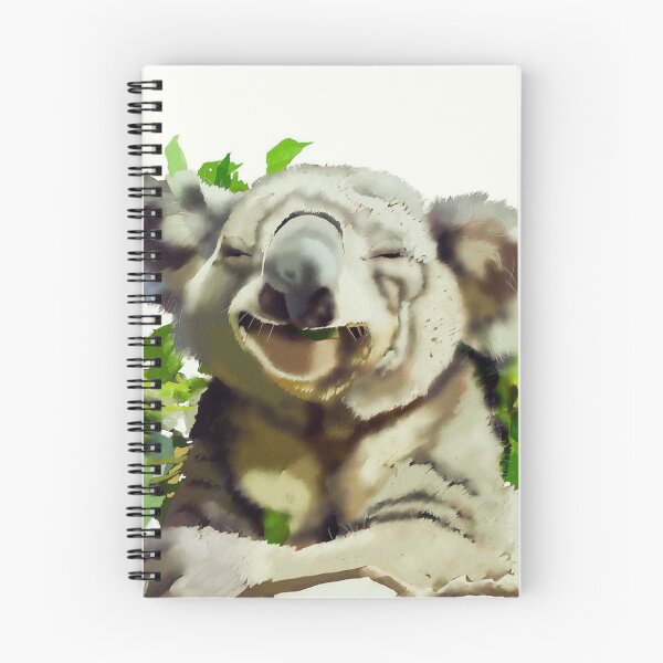 Item preview, Joyful Koala Chewing Eucalyptus Leaf designed and sold by JanekaBobbitt.