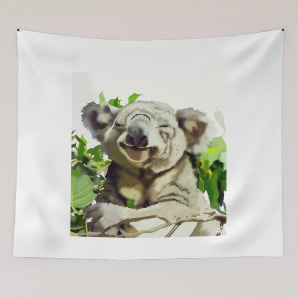 Item preview, Joyful Koala Chewing Eucalyptus Leaf designed and sold by JanekaBobbitt.