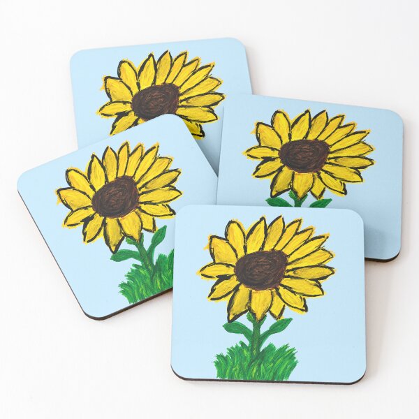 Item preview, Vibrant Sunflower in Grass – Expressive Floral Painting designed and sold by SVox.