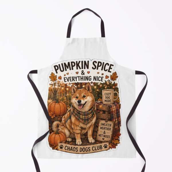 Item preview, Pumpkin Spice and Everything Nice Shiba Inu Design | Chaos Dogs Club Autumn designed and sold by DailyStruggleCo.